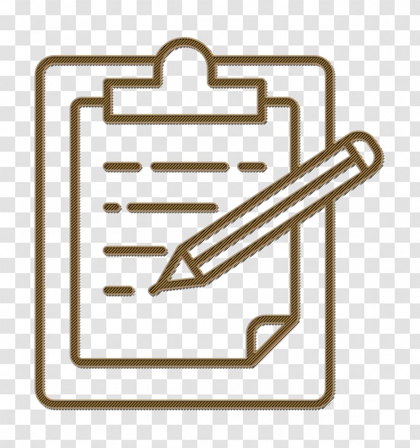 Clipboard Icon Documents - Line Art Transparent PNG