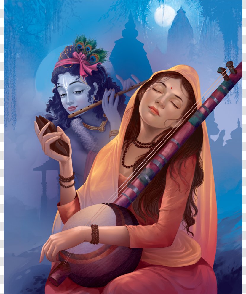Mirabai Krishna Janmashtami Bhajan Bhakti - Silhouette - Flute Transparent PNG