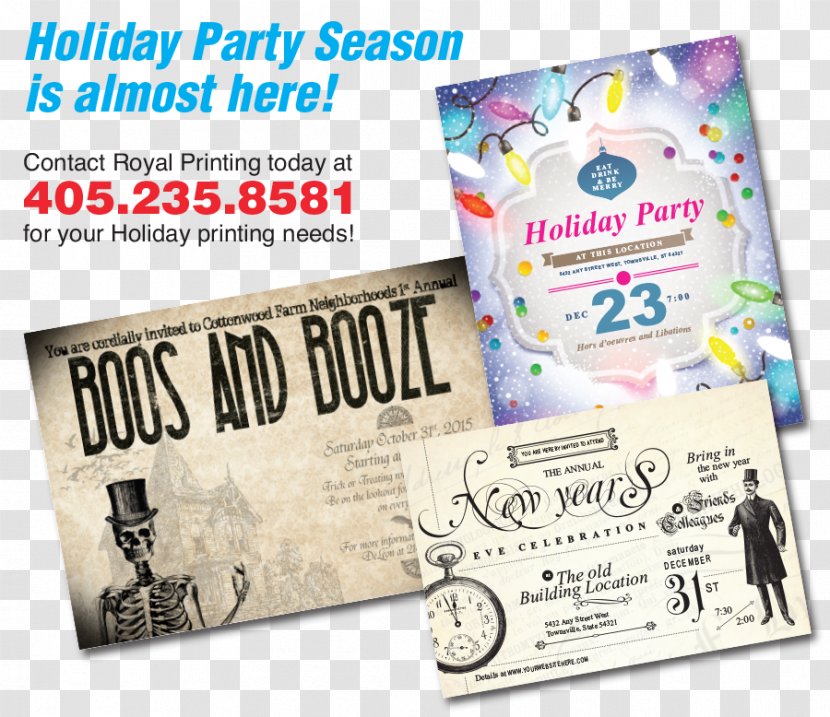 Advertising - New Year Party Flyer Transparent PNG
