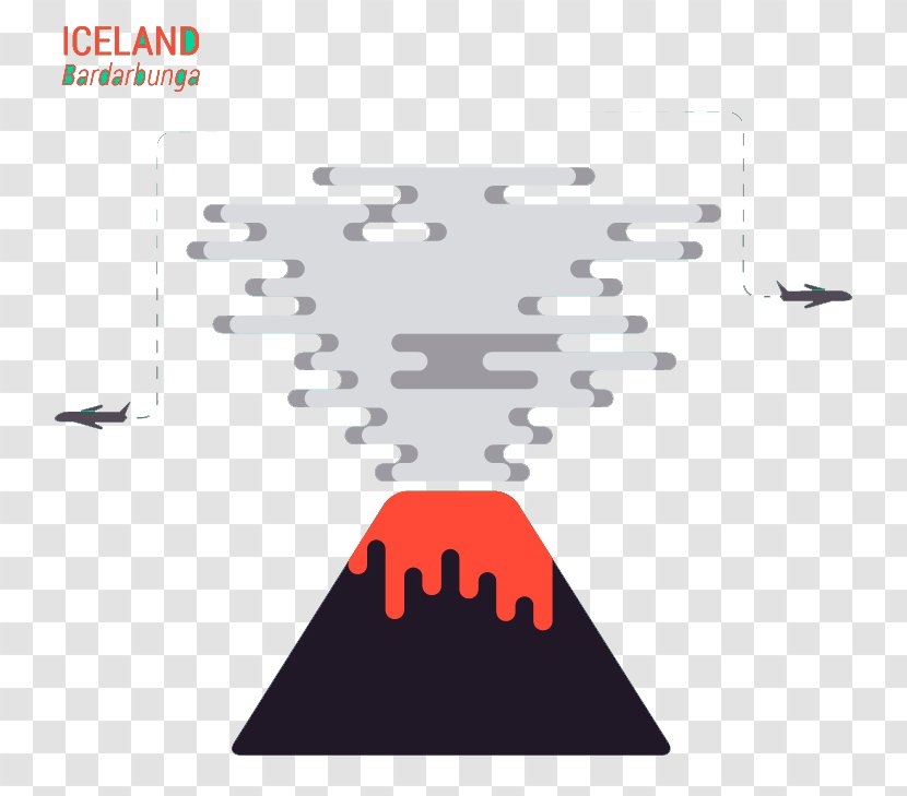 Iceland Volcano Euclidean Vector Volcanic Ash Lava - Creative Cartoon Background Material Transparent PNG