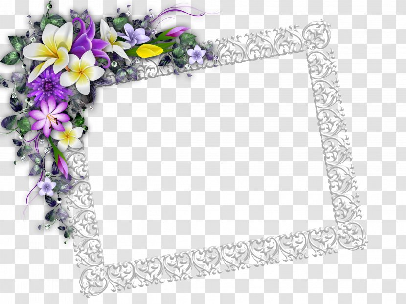 Floral Frame - Lilac - Hair Accessory Transparent PNG