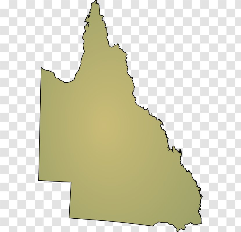 Queensland Blank Map Clip Art - Shaded Transparent PNG