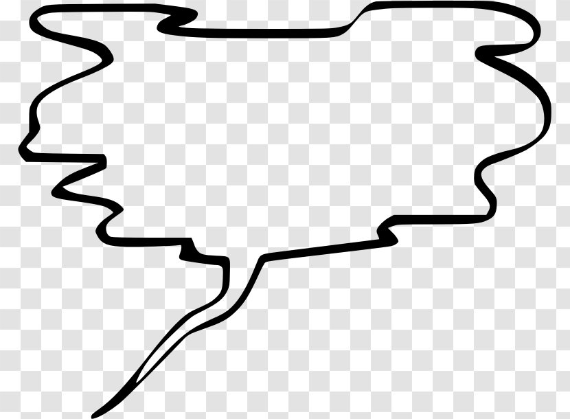 Speech Balloon Clip Art - White - Black Transparent PNG