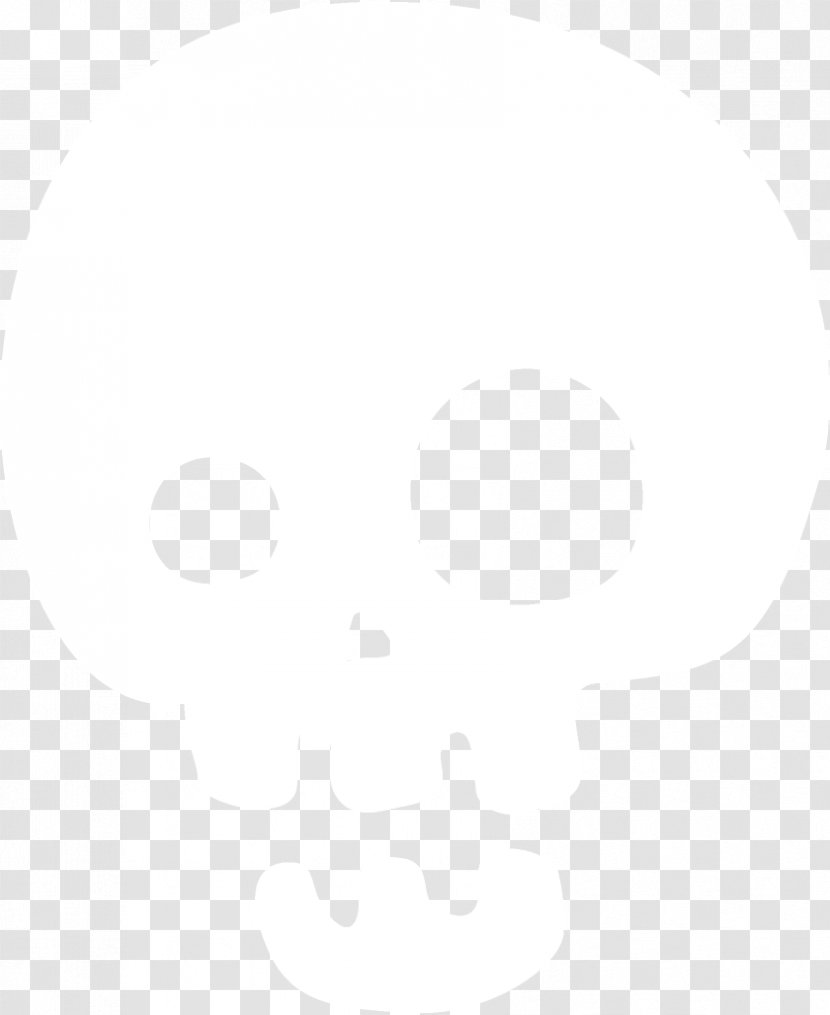 Skull Halloween - White - Black Transparent PNG
