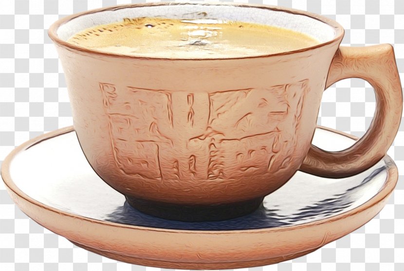 Coffee Cup - Watercolor - Saucer Transparent PNG