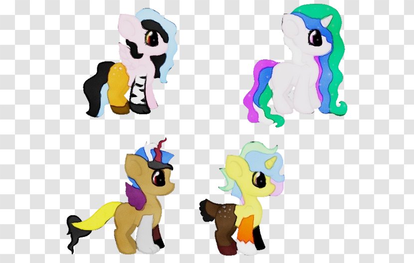 Horse Character Textile Line Animal - Pony - Style Tail Transparent PNG