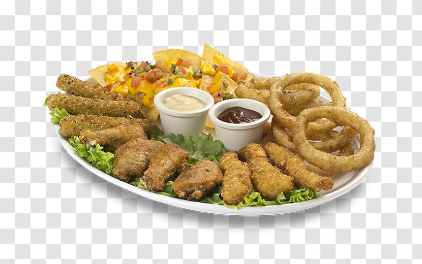 Chicken Nugget Onion Ring Fried Fingers Vegetarian Cuisine - Alitas Pollo Barbacoa Transparent PNG