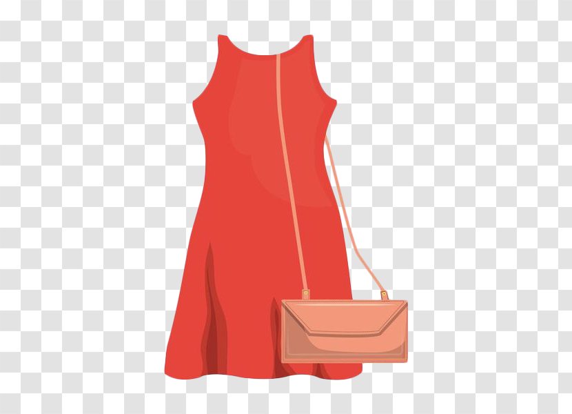 Dress Red Handbag Clothing - Bag - Hand Painted Transparent PNG