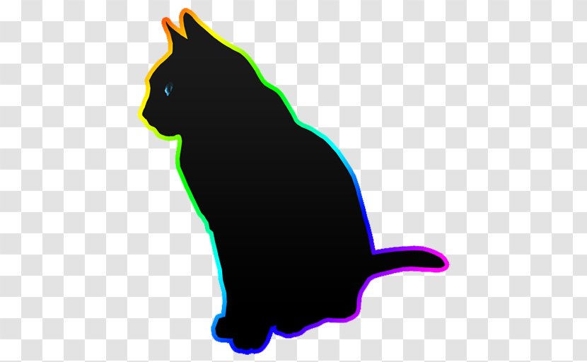 Black Cat Whiskers Silhouette Clip Art - Saying Transparent PNG