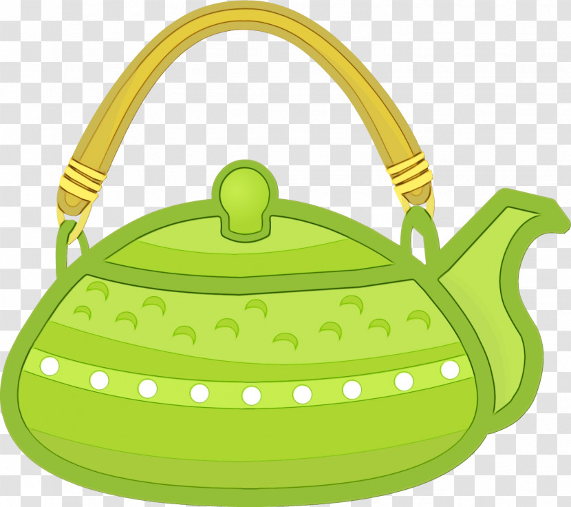 Green Kettle Bag Yellow Stovetop Kettle Transparent PNG
