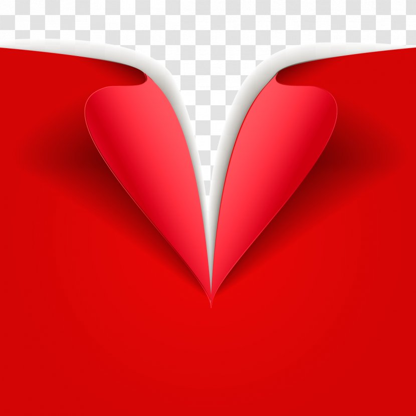 Vector Open Heart - Red - Valentine S Day Transparent PNG
