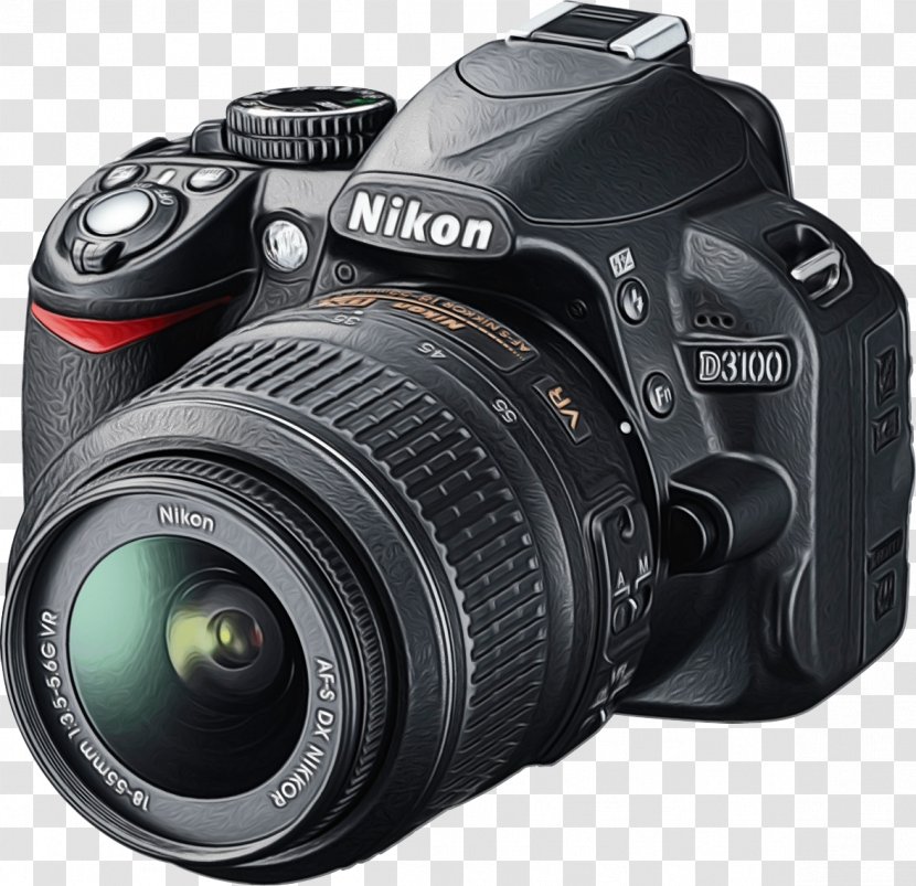 Nikon D3100 Digital SLR Single-lens Reflex Camera Zoom Lens - Optical Instrument - Photography Transparent PNG