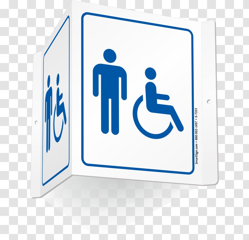 Disability Unisex Public Toilet Bathroom - Communication - Men Sign Transparent PNG