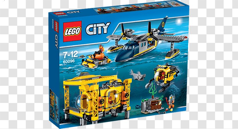 LEGO 60096 City Deep Sea Operation Base 60095 Exploration Vessel 60124 Volcano Toy - Lego - Town Transparent PNG