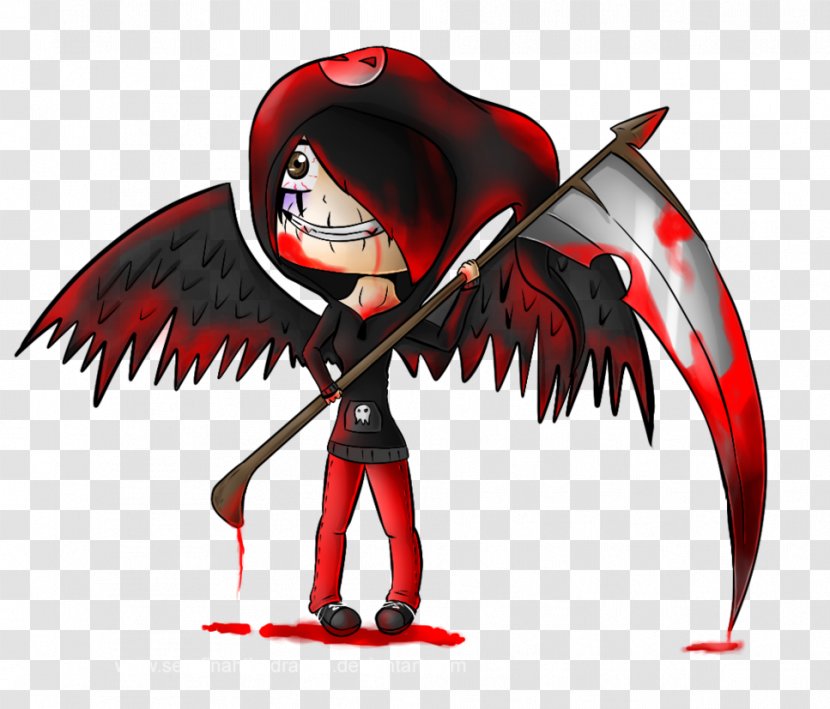 Blood Red Scythe Heart Drawing Transparent PNG