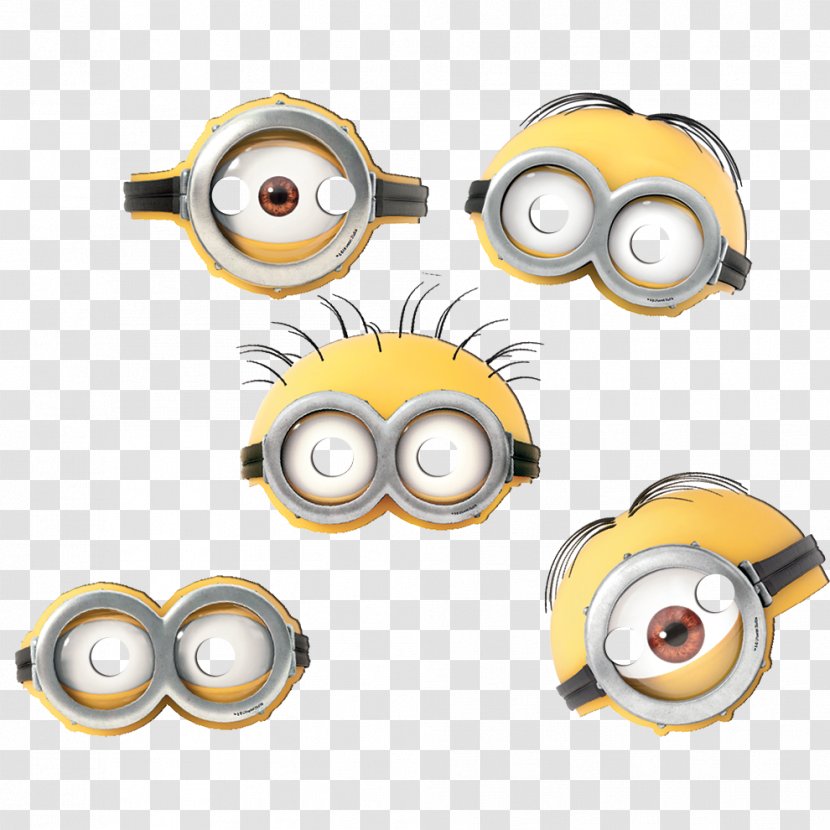 Evil Minions #2 Despicable Me Party Birthday - Mask - Oculos Transparent PNG
