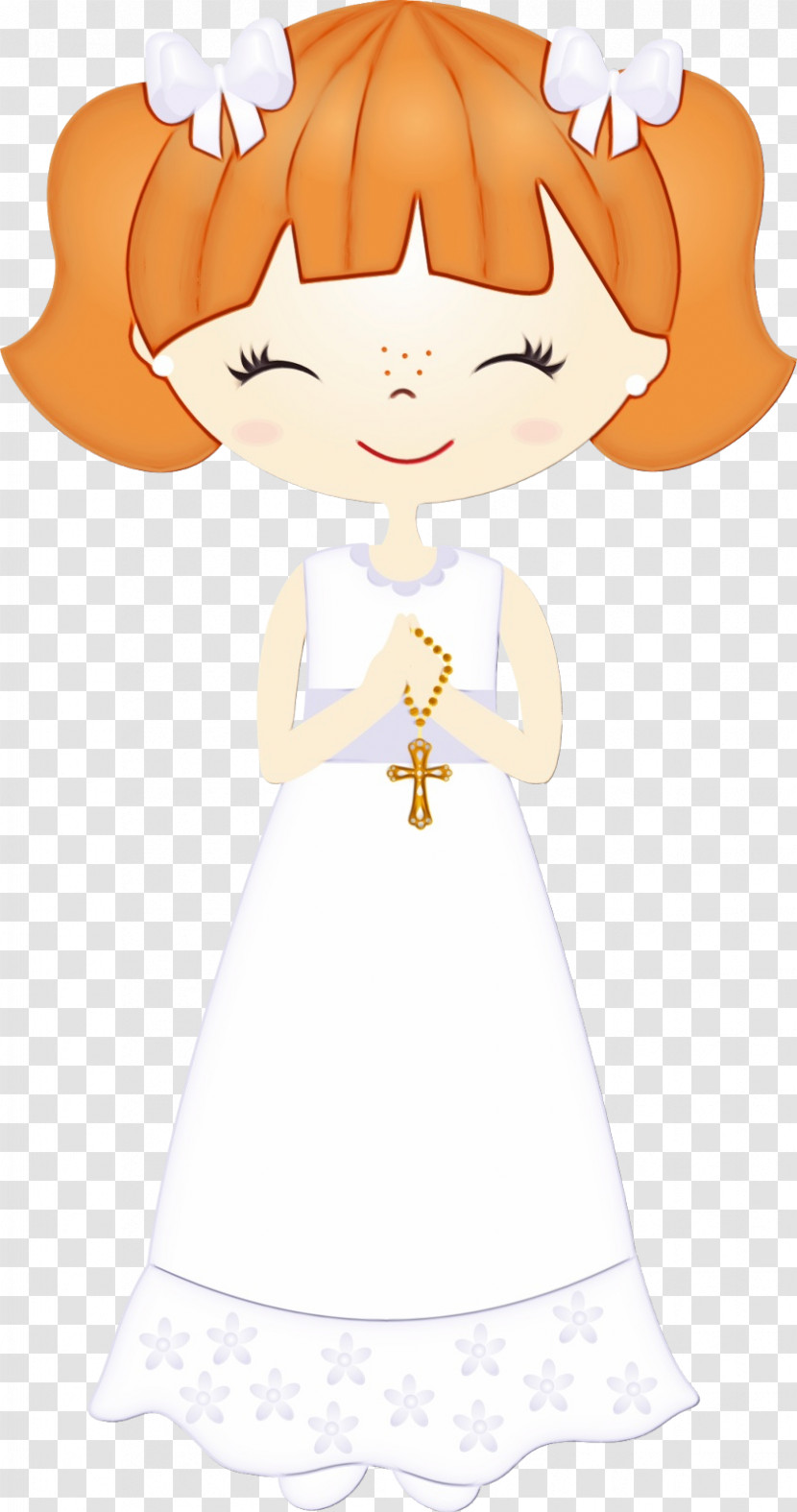 White Cartoon Angel Style Transparent PNG