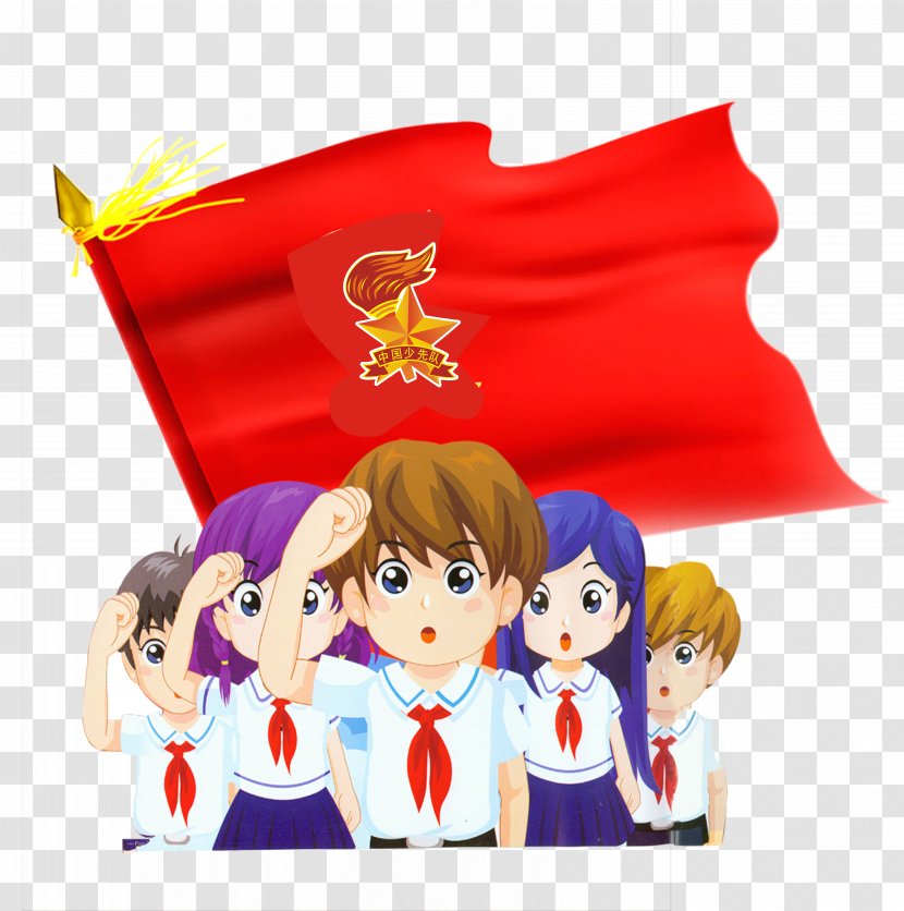 Young Pioneers Of China Pioneer Movement Red Scarf - National Primary School - Flag To Salute Transparent PNG