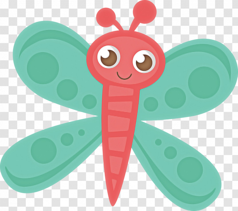 Green Pink Cartoon Insect Dragonflies And Damseflies Transparent PNG