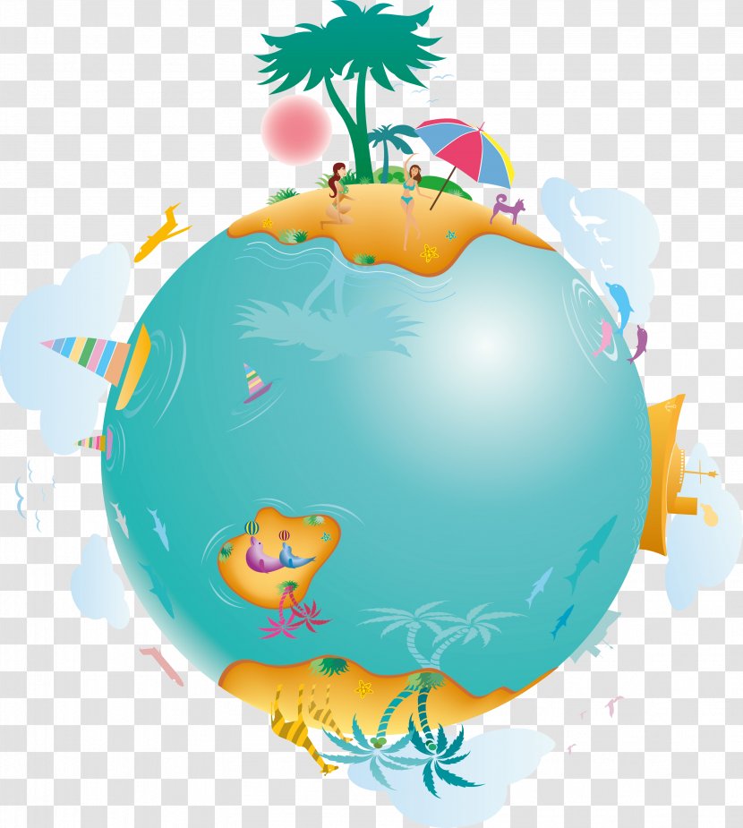 Earth Globe World Map - Cdr - Travel Transparent PNG