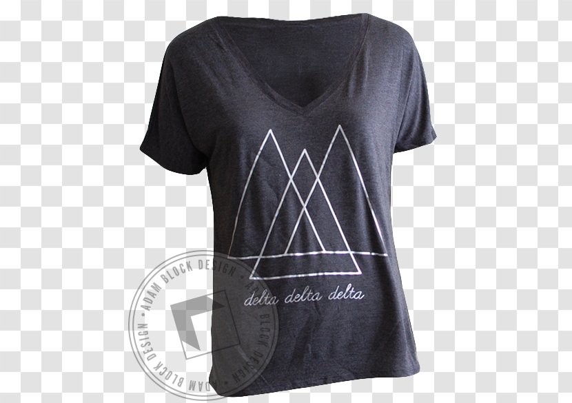 T-shirt Neck Font Product Black M - Tshirt - Triangle Blocks Transparent PNG