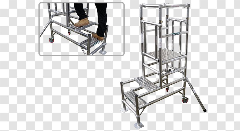 Scaffolding Aluminium Podium Lectern Ladder - Man On Chainsaw Transparent PNG