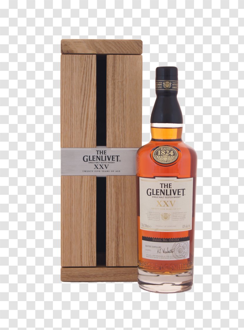 Whiskey The Glenlivet Distillery Liqueur Scotch Whisky Single Malt - Wine Transparent PNG