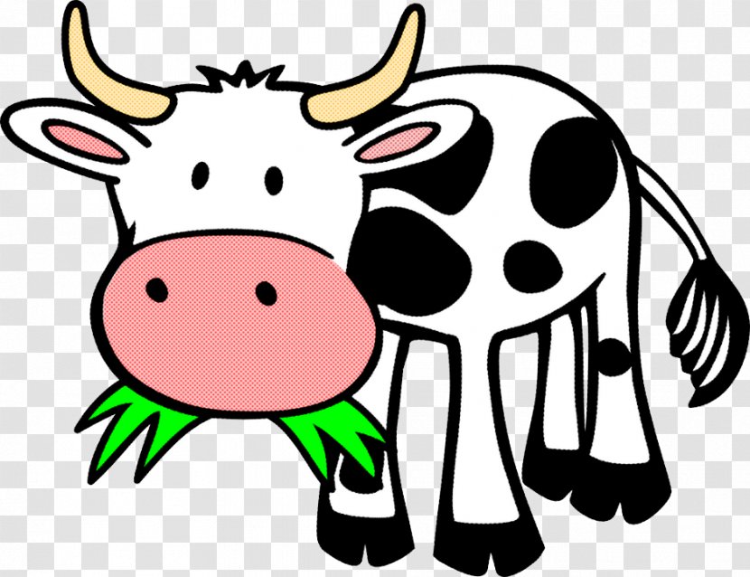 Clip Art Cartoon Bovine Snout Dairy Cow - Working Animal Livestock Transparent PNG