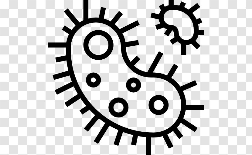Bacteria Microorganism Biology Clip Art - Black And White Transparent PNG