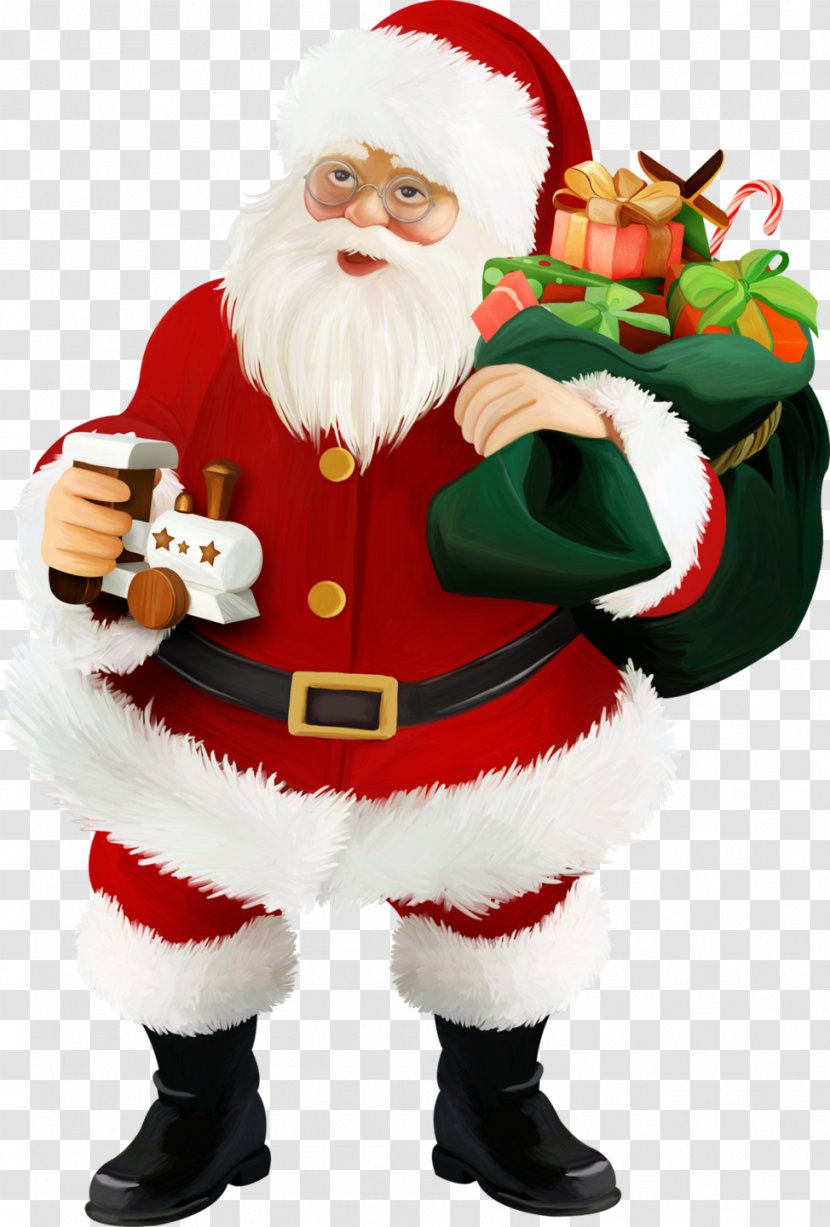 Santa Claus Christmas Ornament Decorative Nutcracker Figurine Transparent PNG