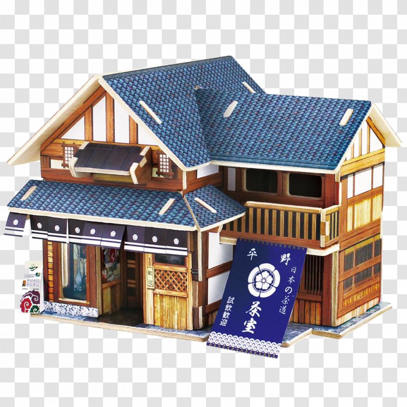 Japan Jigsaw Puzzle Puzz 3D Wood Model Building - Shed - Hirano Tea Room Japanese Architecture Transparent PNG
