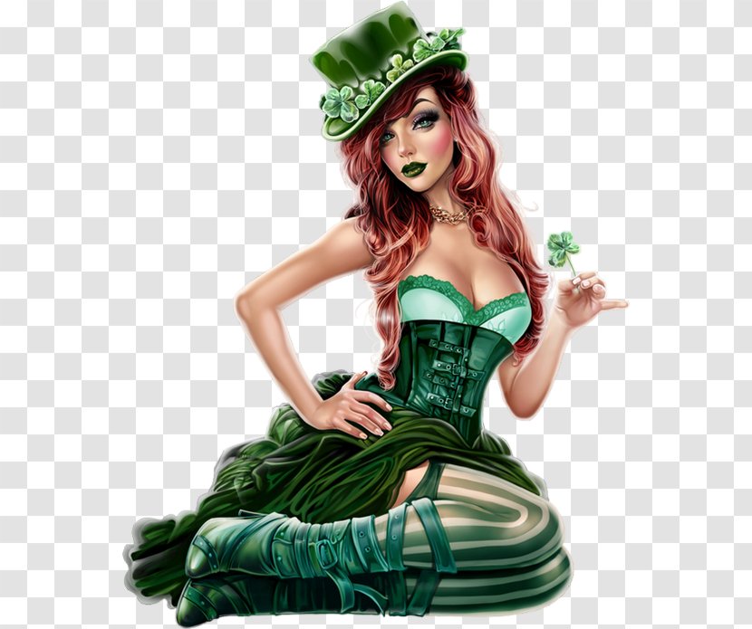 Saint Patrick's Day Woman 17 March Feiertage In Irland - Frame Transparent PNG
