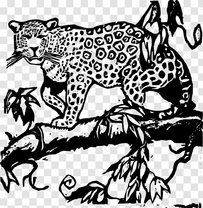 Black Panther Jaguar Cheetah Clip Art - Carnivoran Transparent PNG