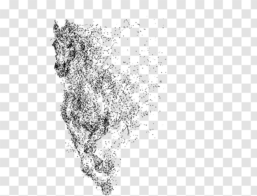 Arabian Horse Gait Illustration - Monochrome Photography - Abstract Creative Dynamic Particle Image Transparent PNG