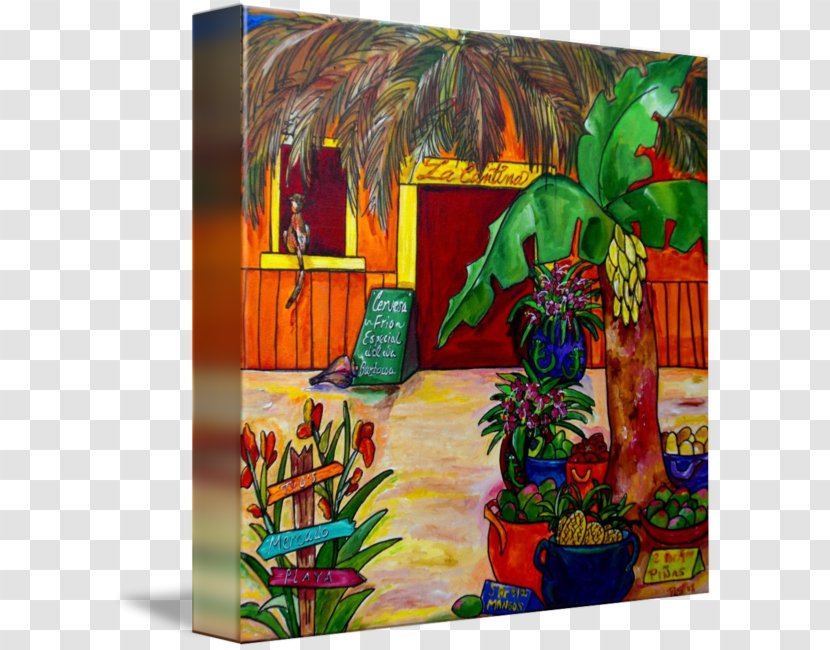 Modern Art Acrylic Paint Gallery Wrap Mural Canvas - Printing - Cantina Transparent PNG
