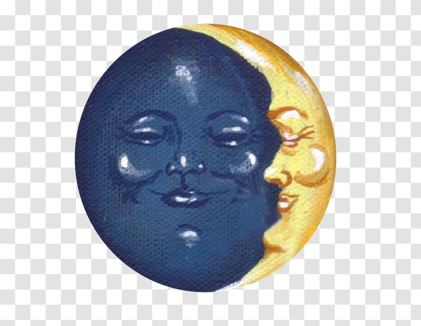 Cobalt Blue - Face - Dream Moon Transparent PNG