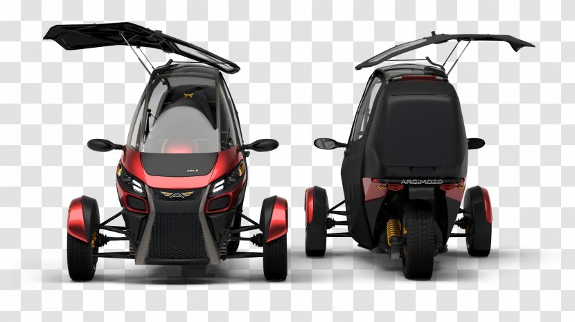 Electric Vehicle Car Arcimoto Three-wheeler Motorcycle - Tandem - Wheel Transparent PNG