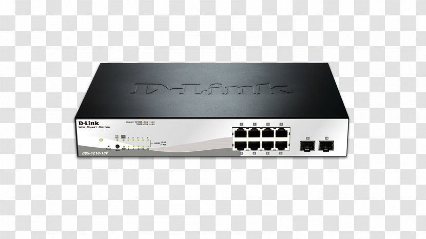 Power Over Ethernet Gigabit Network Switch D-Link Small Form-factor Pluggable Transceiver - Dlink - Virtual Lan Transparent PNG
