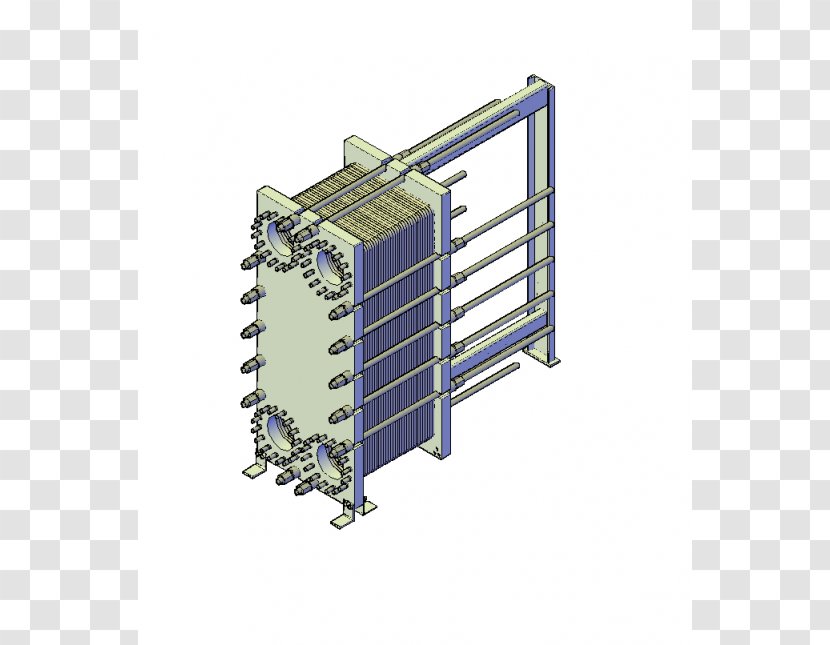 Plate Heat Exchanger Sink .dwg - Solidworks Transparent PNG