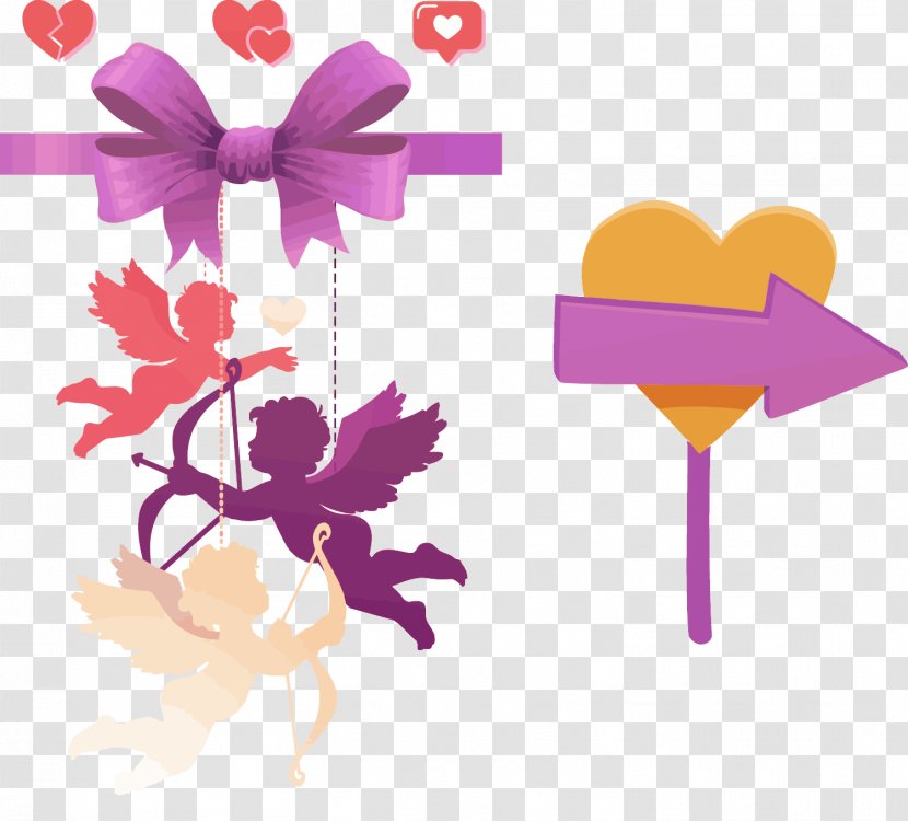 Cupid Euclidean Vector Love - Cartoon Transparent PNG