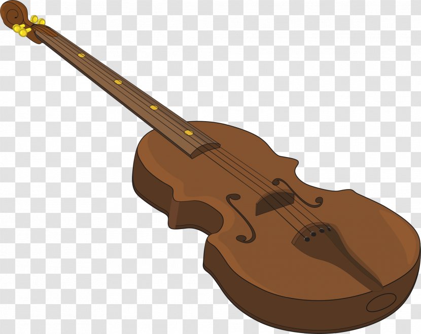 Acoustic Guitar Bass Violin Cartoon - Silhouette - Coffee Transparent PNG