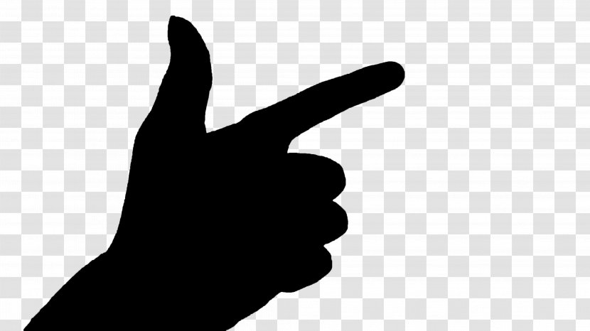 Thumb Finger - Sign Language - Blackandwhite V Transparent PNG