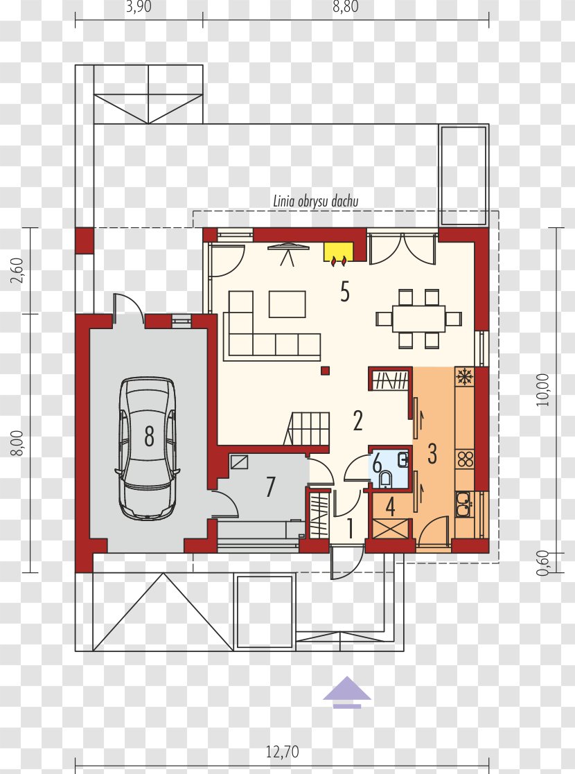 Floor Plan House Terrace Room - Project Transparent PNG