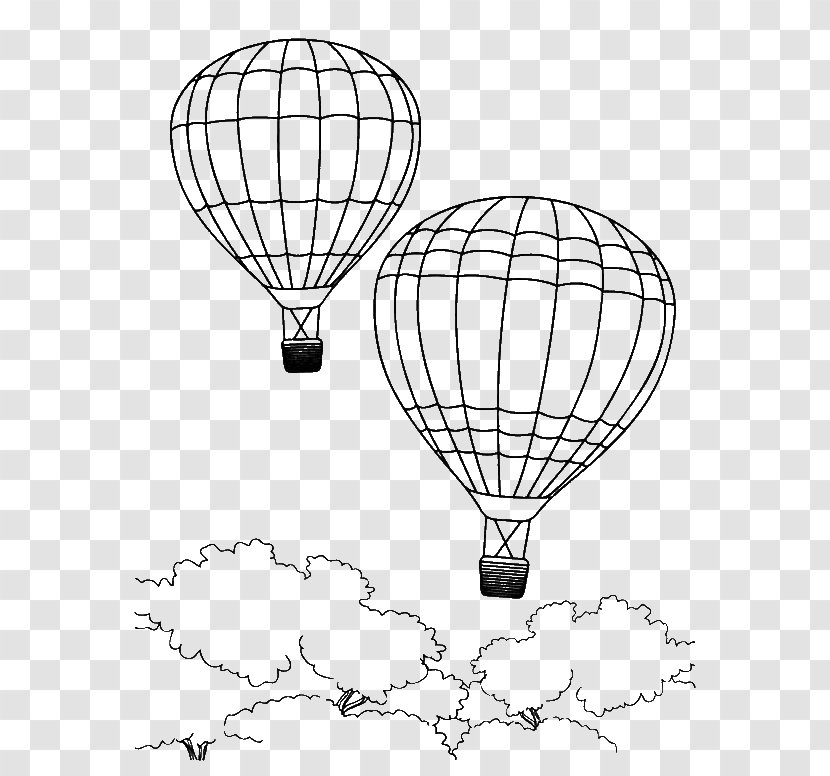 Colouring Pages Coloring Book Hot Air Balloon Drawing Transparent PNG