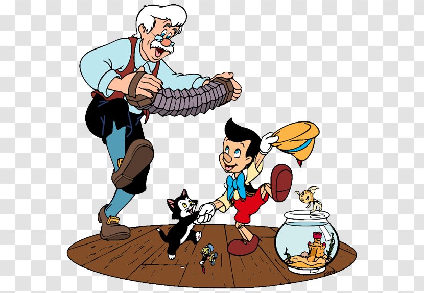 Geppetto Jiminy Cricket Figaro Cleo Clip Art - Character Transparent PNG