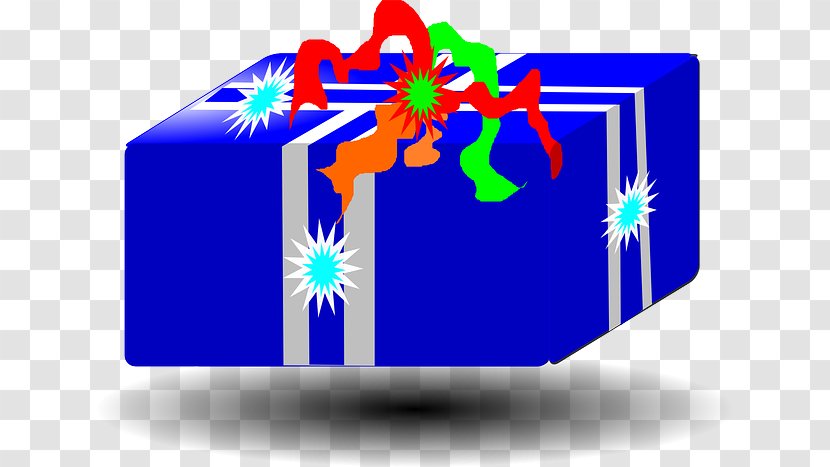 Gift Ribbon Blue Clip Art - Box Transparent PNG