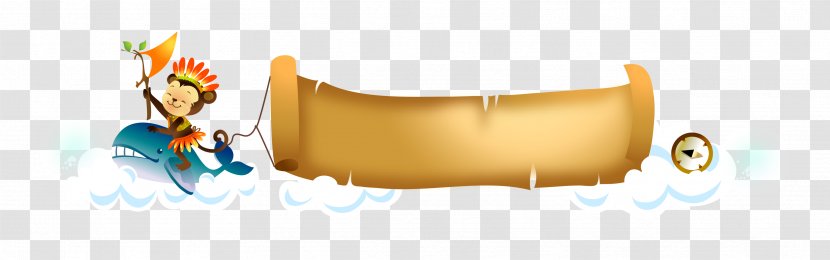Cartoon - Gratis - Vector Cute Baby Whale Ride Yellow Reel Transparent PNG