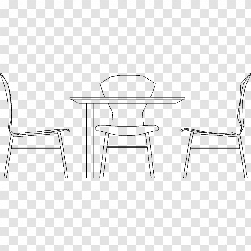 Table White Drawing - Monochrome Transparent PNG