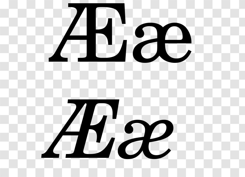 Æ Letter Danish And Norwegian Alphabet New York City - Black - Nearopen Central Vowel Transparent PNG