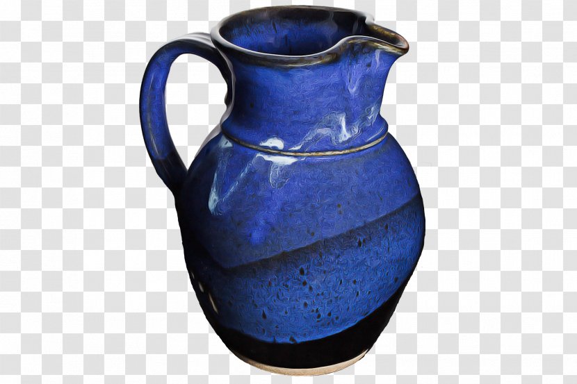 Cobalt Blue Vase Pitcher Earthenware - Serveware - Pottery Ceramic Transparent PNG